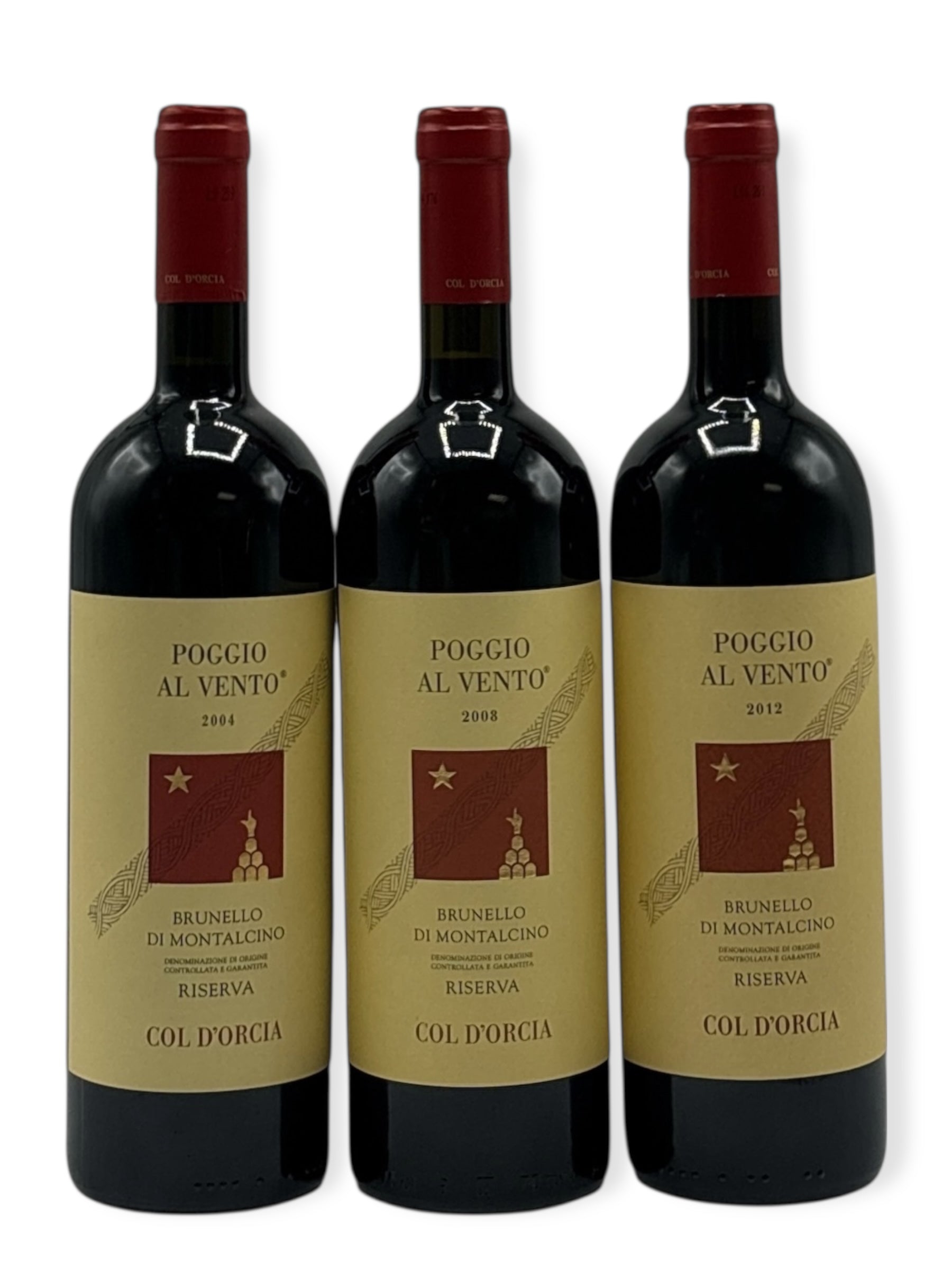 Tenuta Col d'Orcia - Brunello di Montalcino Riserva Poggio al Vento 2004/2008/2012 (3-Pack) Vertical