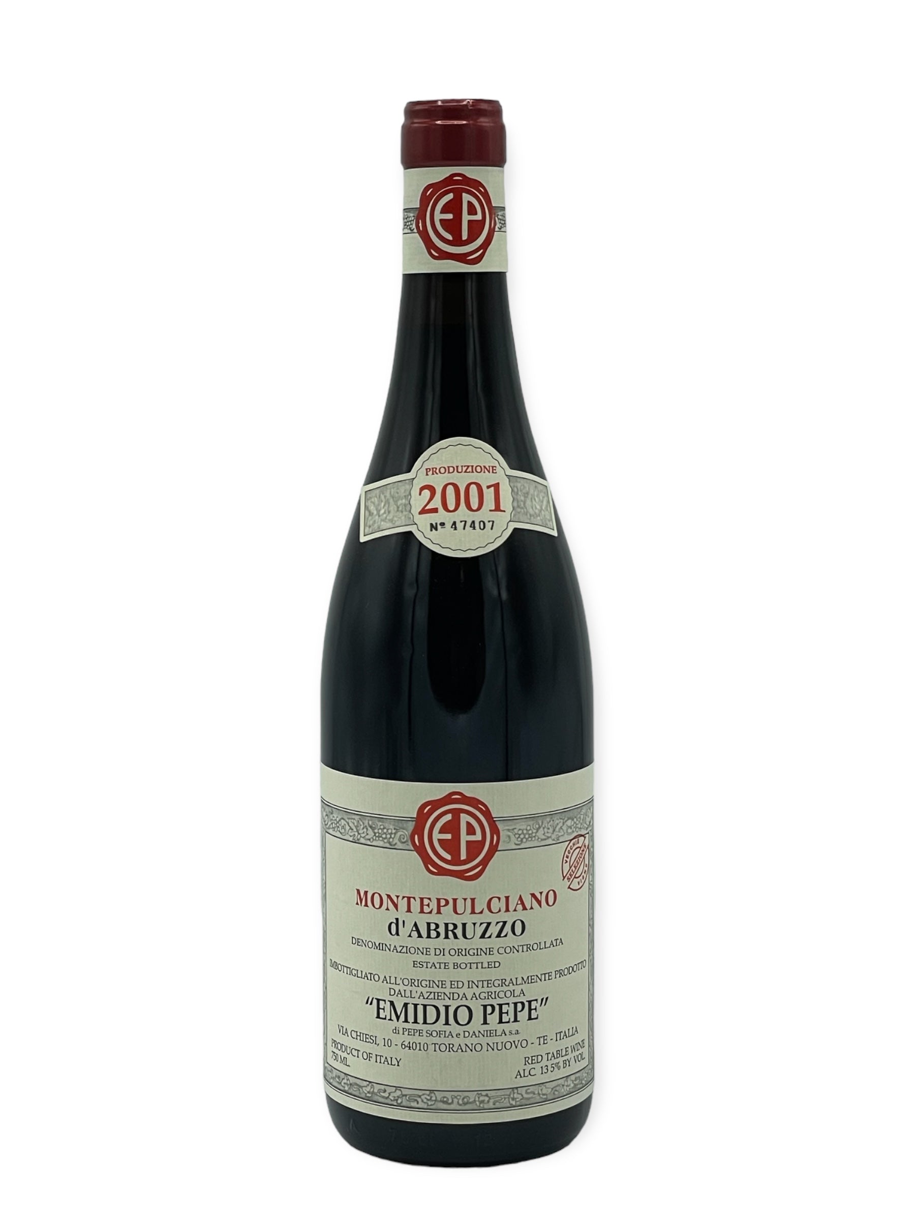 Emidio Pepe - Montepulciano d'Abruzzo 2001 - VinoNueva Fine & Rare Wine  Miami