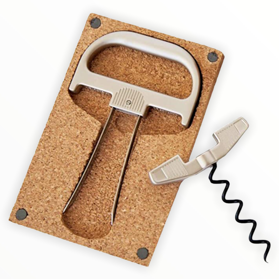 The Durand corkscrew showing both the helix and the two-pronged ah-so attachment